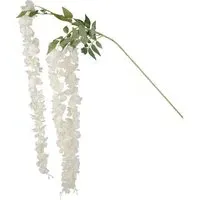 Trailing Wisteria Single Stem Artificial Flower - White