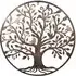 Tree of Life Round Wall Art - Brown, Metal