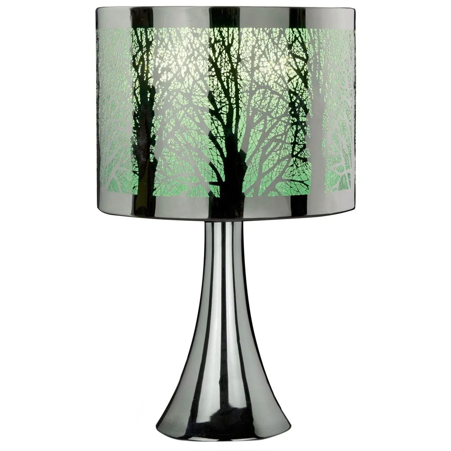 Tree Scene Touch Table Lamp - Silver