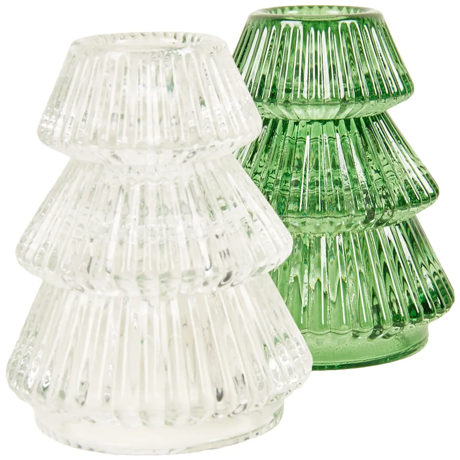 Tree Shaped Candle Holder - Glass