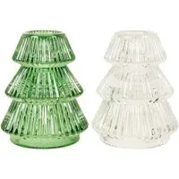 Tree Shaped Candle Holder - Glass