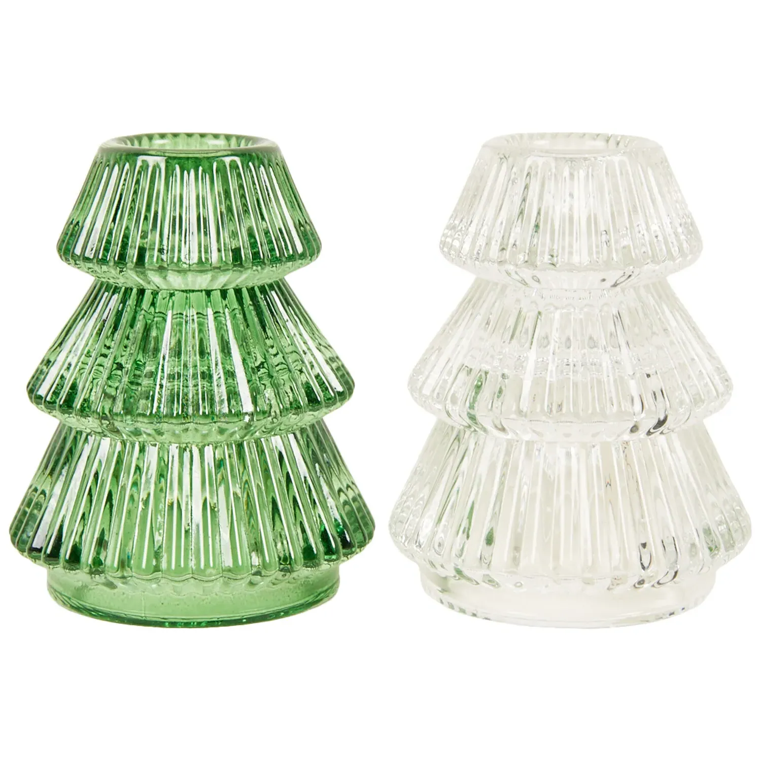 Tree Shaped Candle Holder - Glass