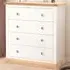 Trevi 4 Drawer Chest of Drawers with Chrome Knobs - White, Pine