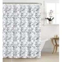 Triangle Geo Shower Curtain - Grey