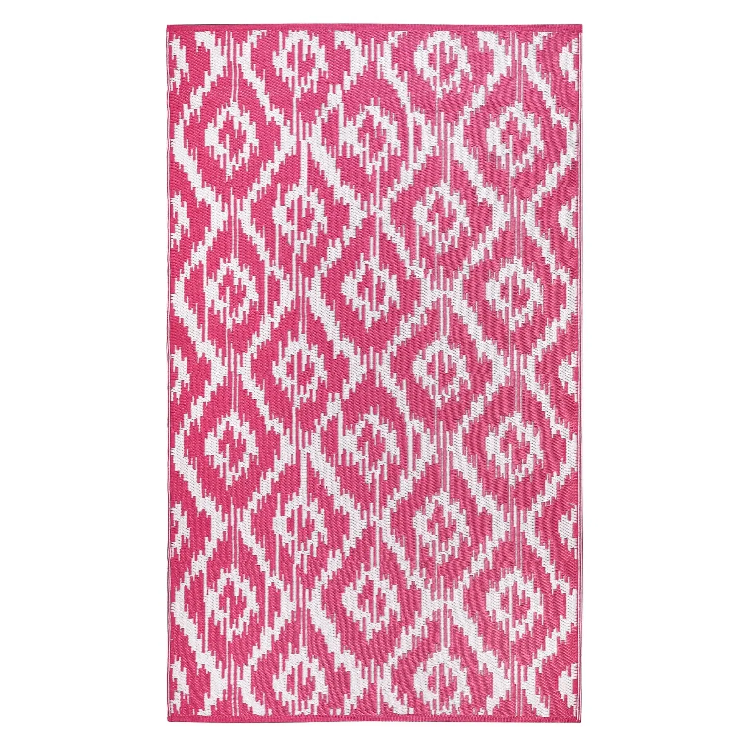 Tribal Geo Outdoor Rug - Pink image