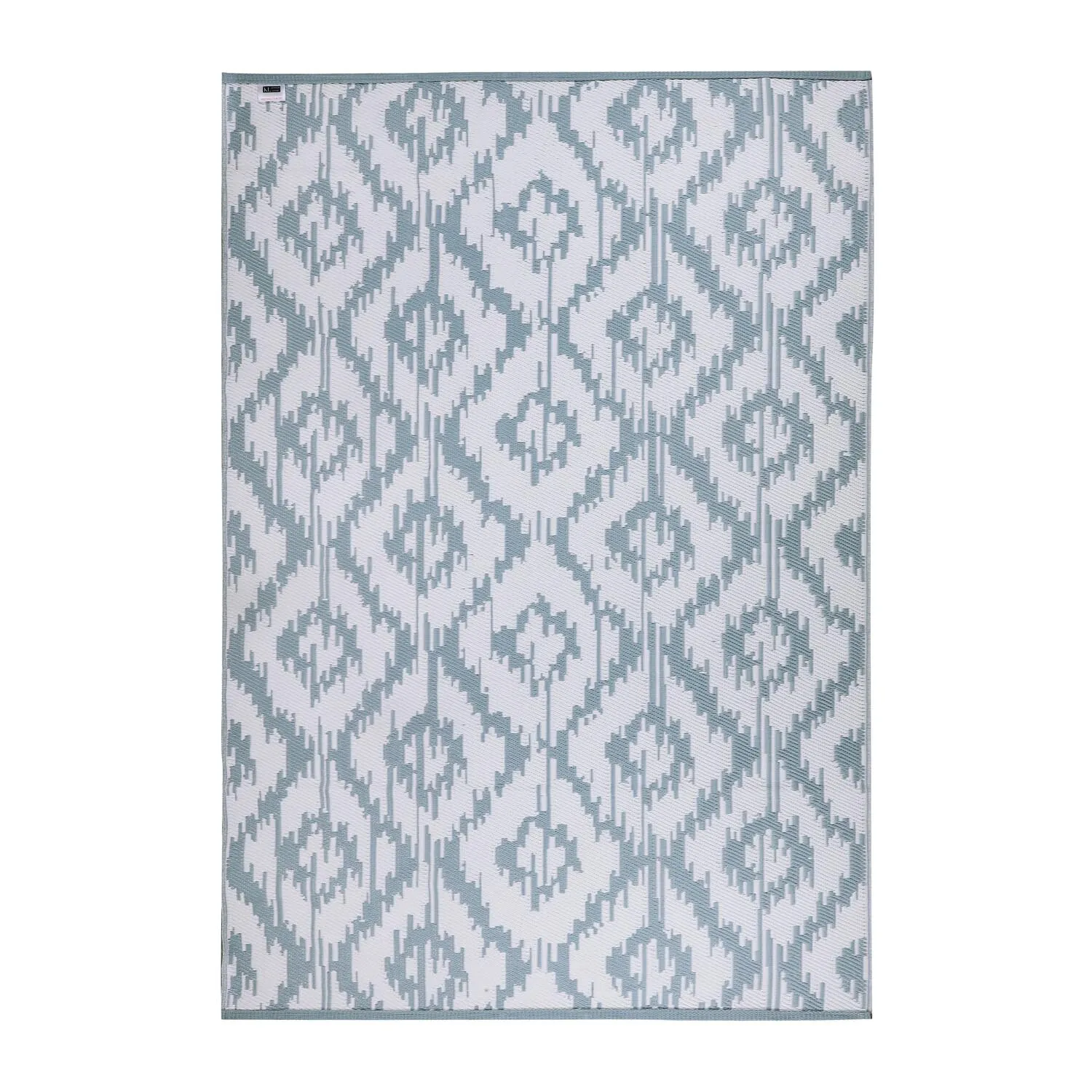 Tribal Geo Outdoor Rug - Steel
