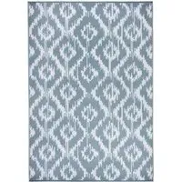 Tribal Geo Outdoor Rug - Steel