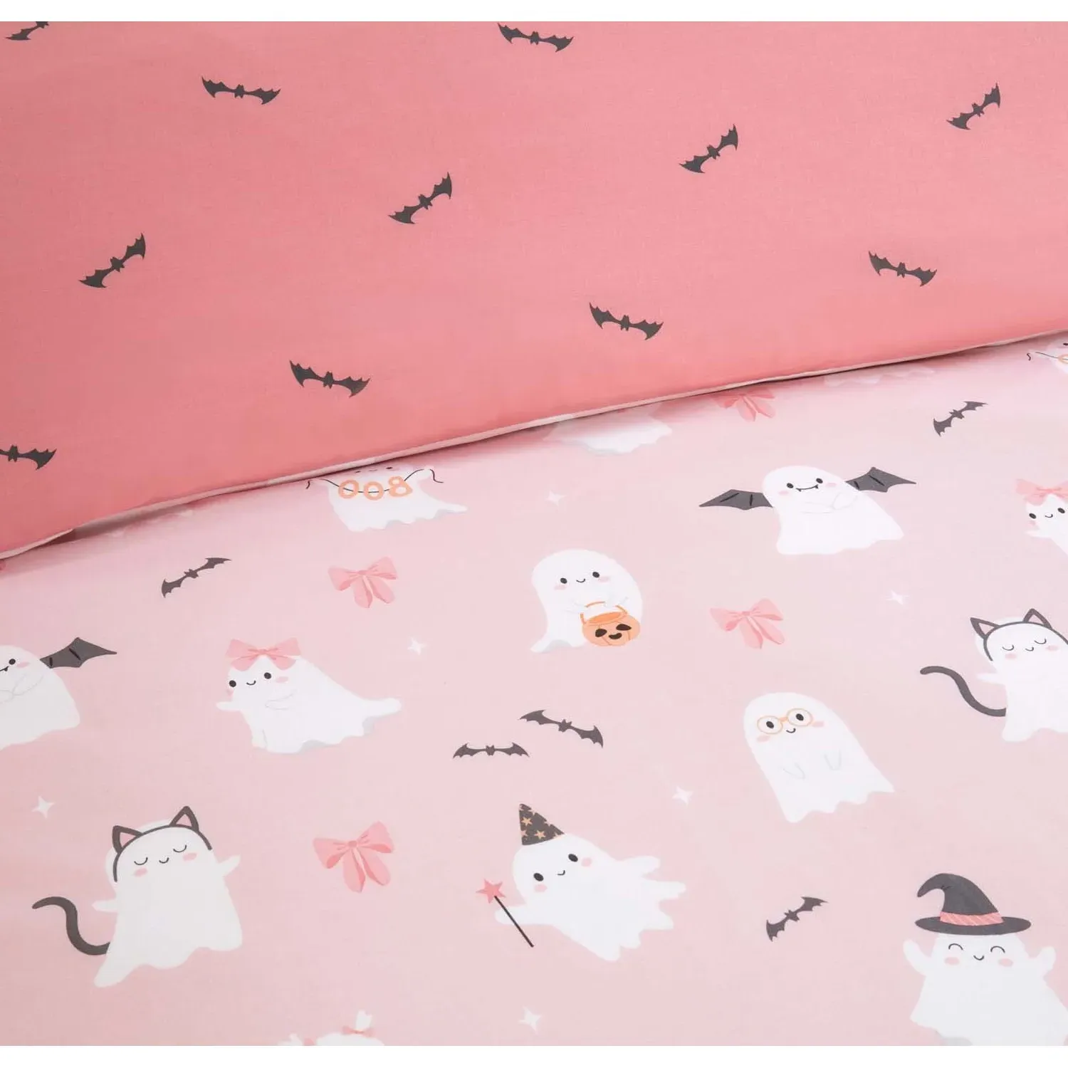 Trick or Treat Double Duvet Set - Blush