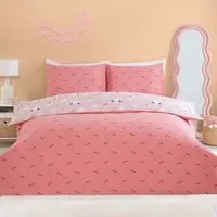 Trick or Treat Double Duvet Set - Blush