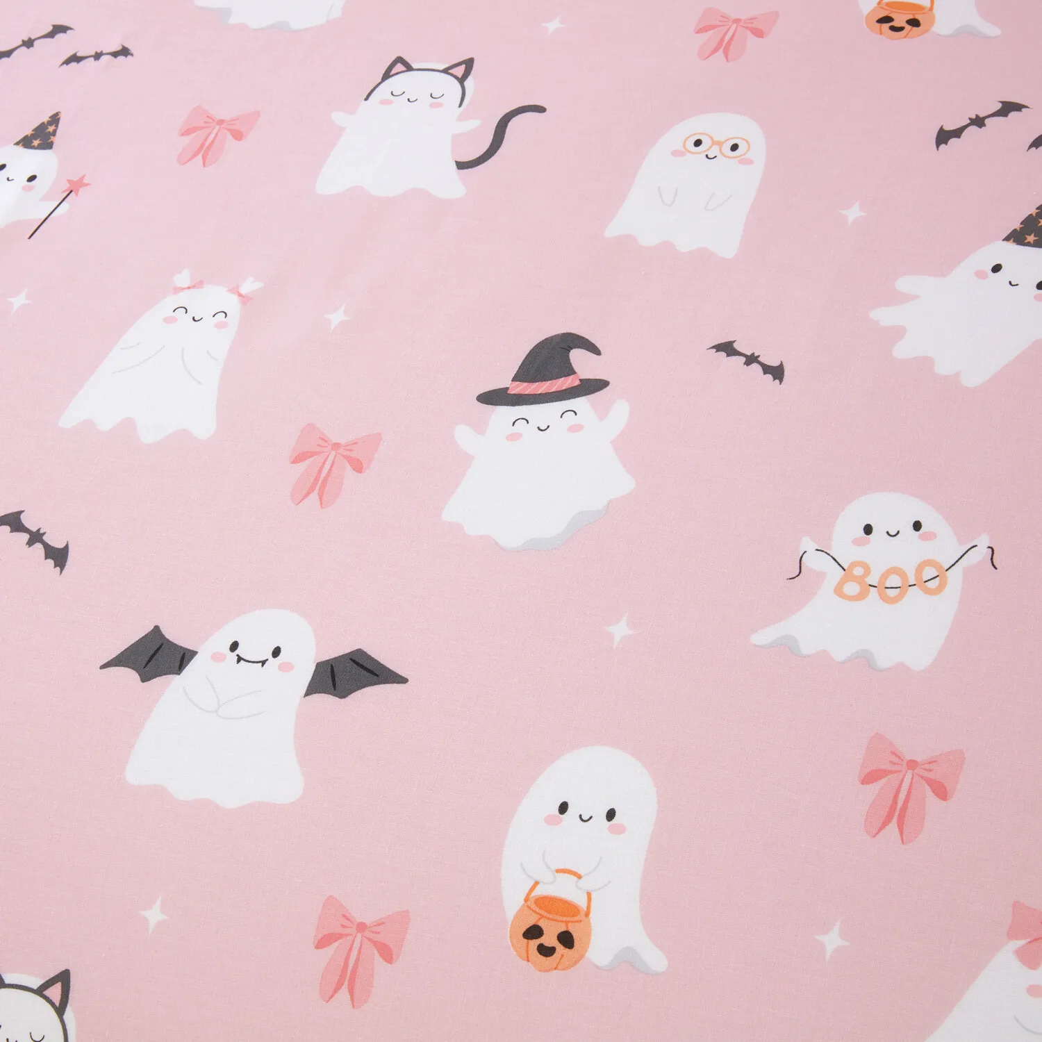 Trick or Treat Single Duvet Set - Blush
