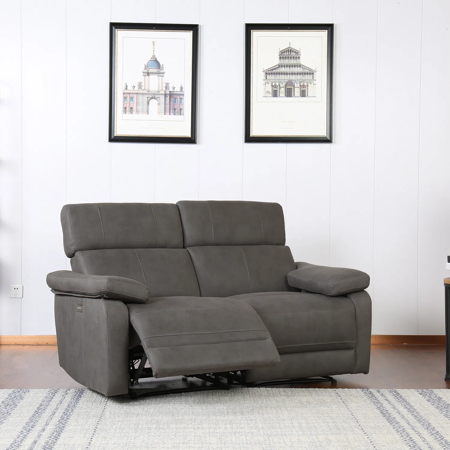 Trinity 2-Seater Reclining Sofa - Grey