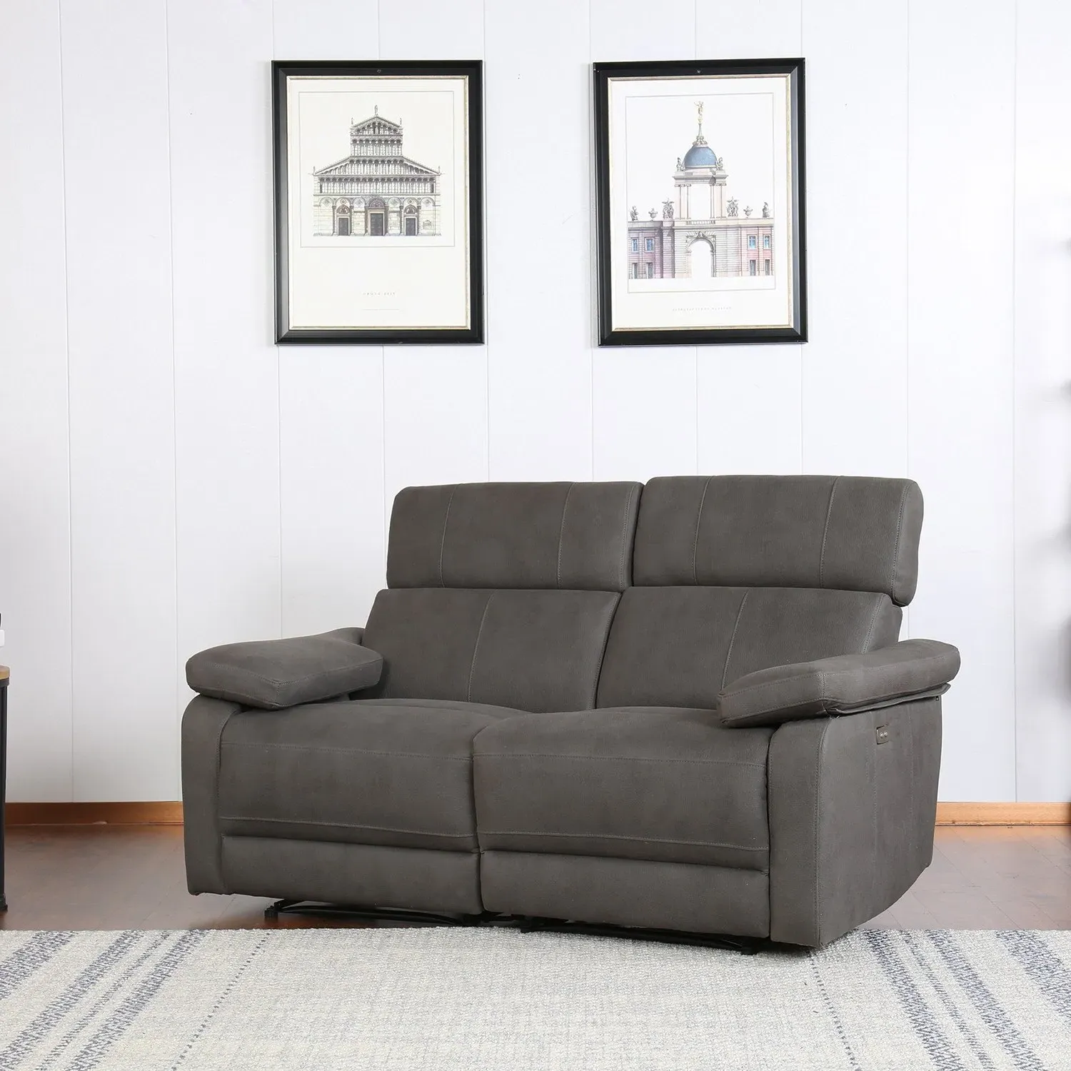 Trinity 2-Seater Reclining Sofa - Grey