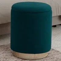 Trinity Storage Footstool - Teal, Cord