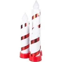 Triple LED Candle Stick - White, Red