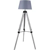 Tripod Floor Lamp - Grey, Linen