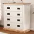 Tropea 4 Drawer Chest of Drawers with Brass Drop Handles - White