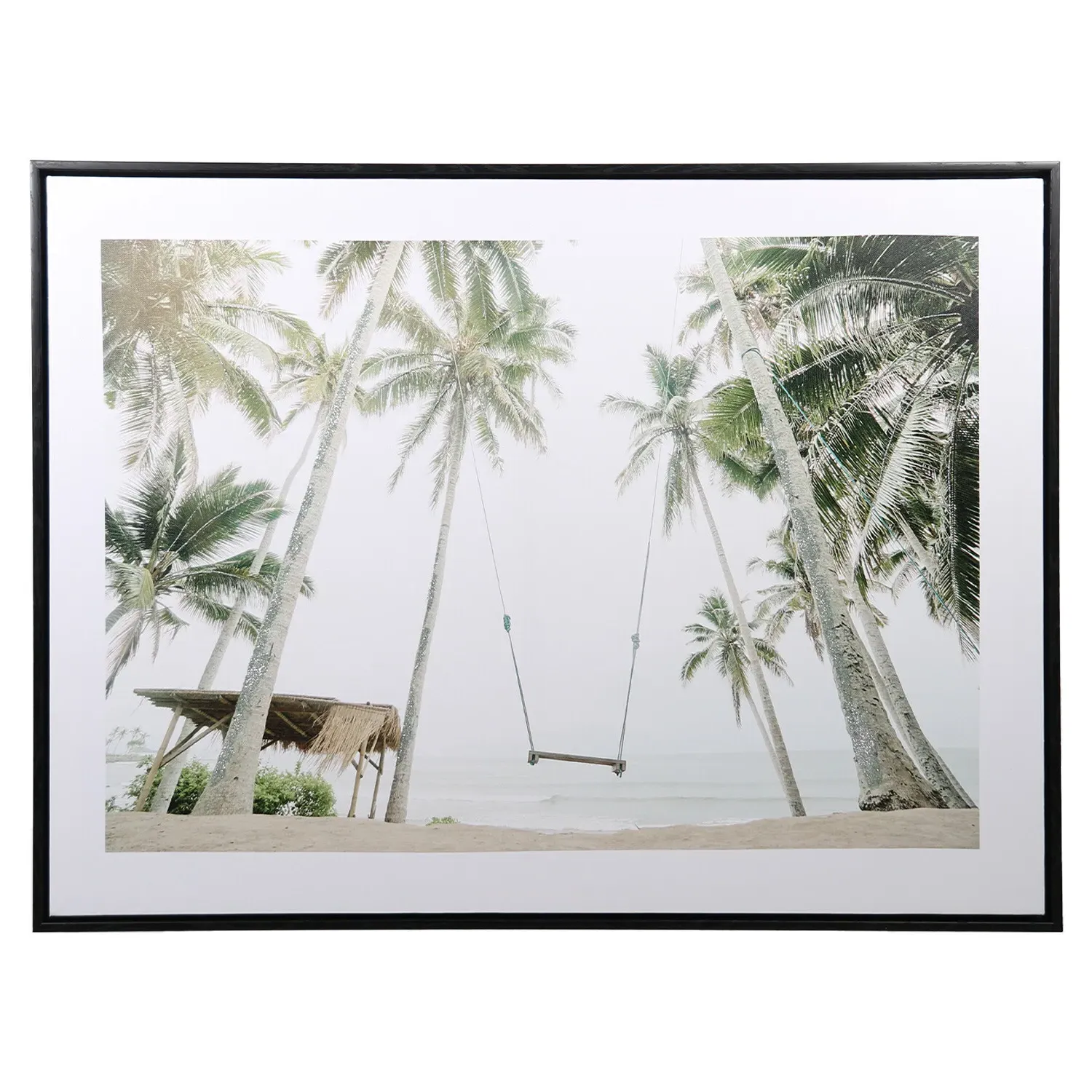 Tropical Beach Landscape Framed Canvas