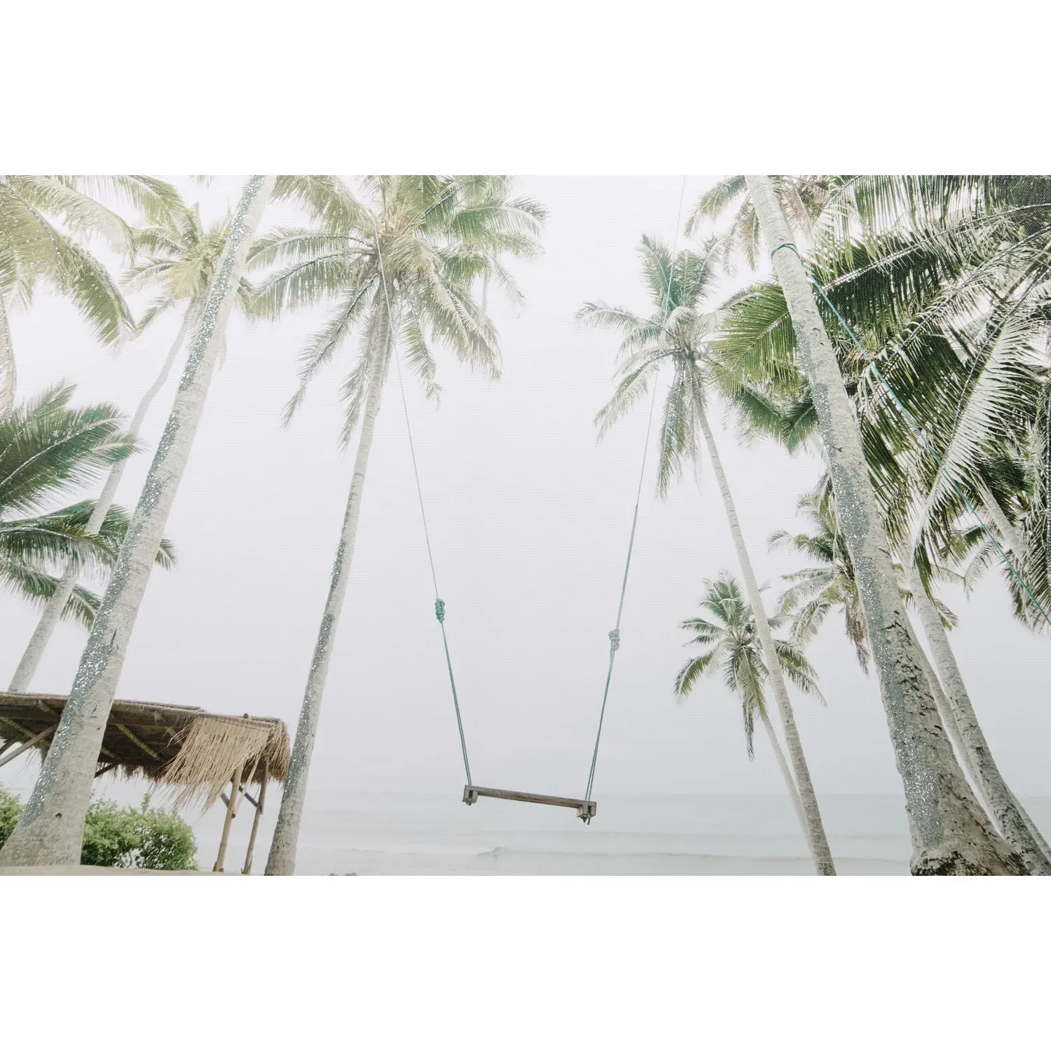 Tropical Beach Landscape Framed Canvas