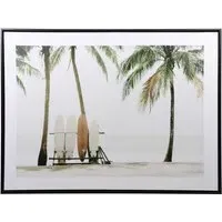 Tropical Beach Landscape Framed Canvas