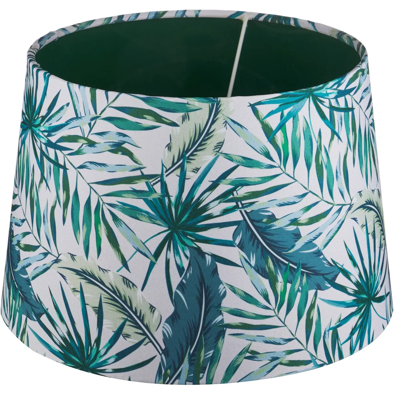 Tropical Leaf Print Tapered Lampshade - Multicolour