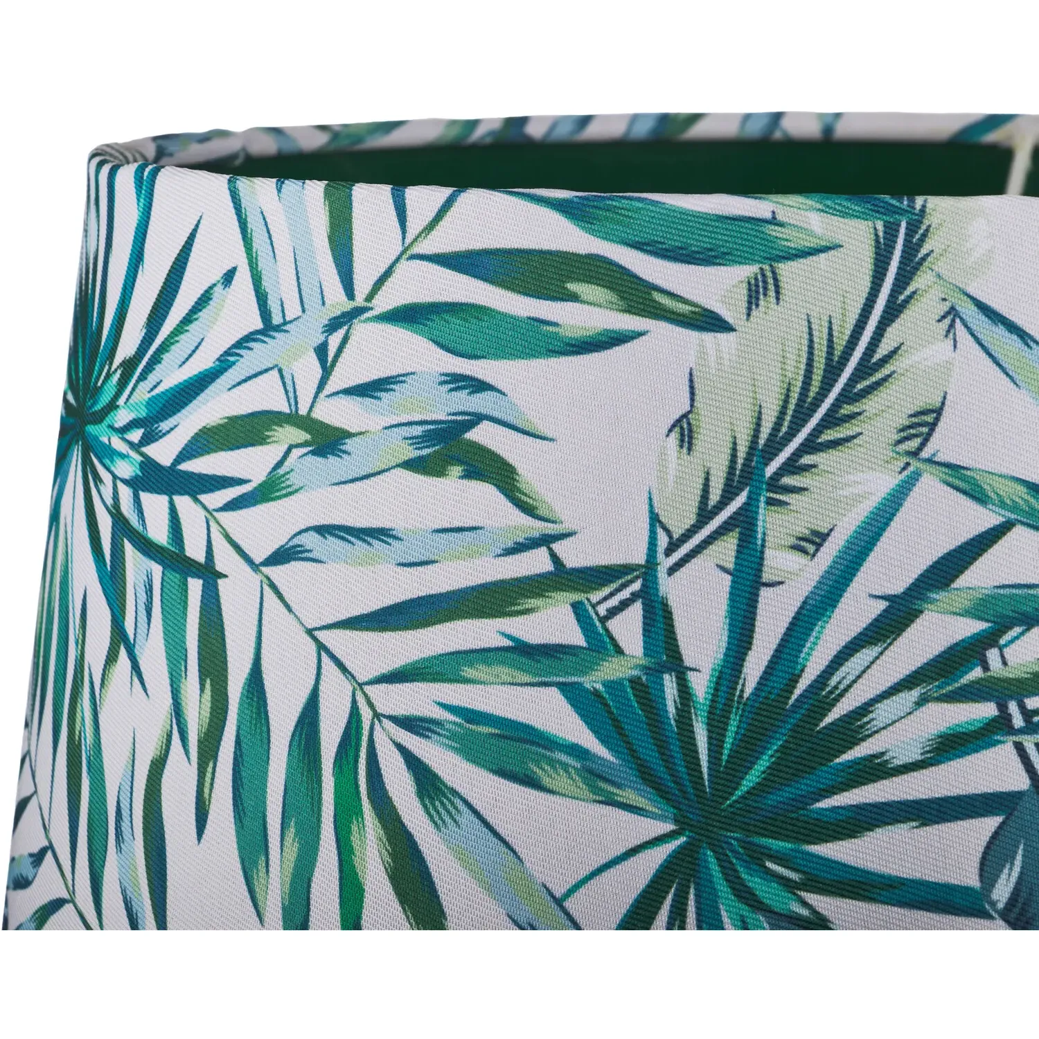 Tropical Leaf Print Tapered Lampshade - Multicolour