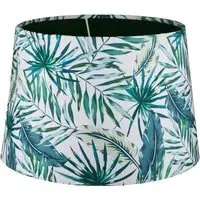 Tropical Leaf Print Tapered Lampshade - Multicolour