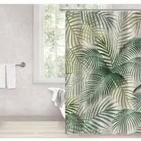 Tropical Leaf Shower Curtain - Green