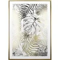 Tropical Leaves Framed Wall Art - Gold