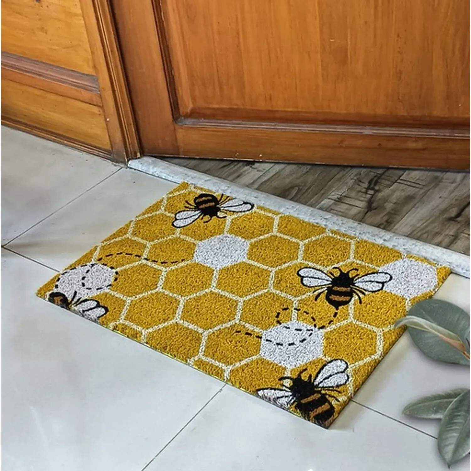 Tufted Coir Door Mat - Yellow