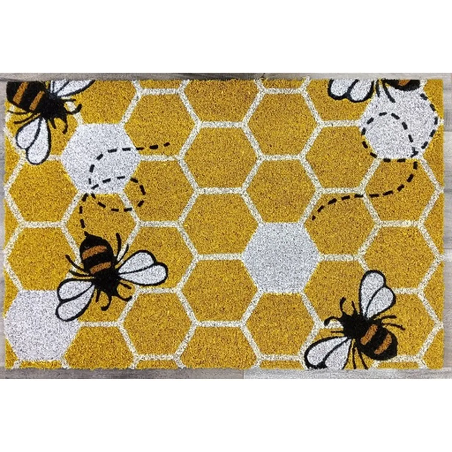 Tufted Coir Door Mat - Yellow