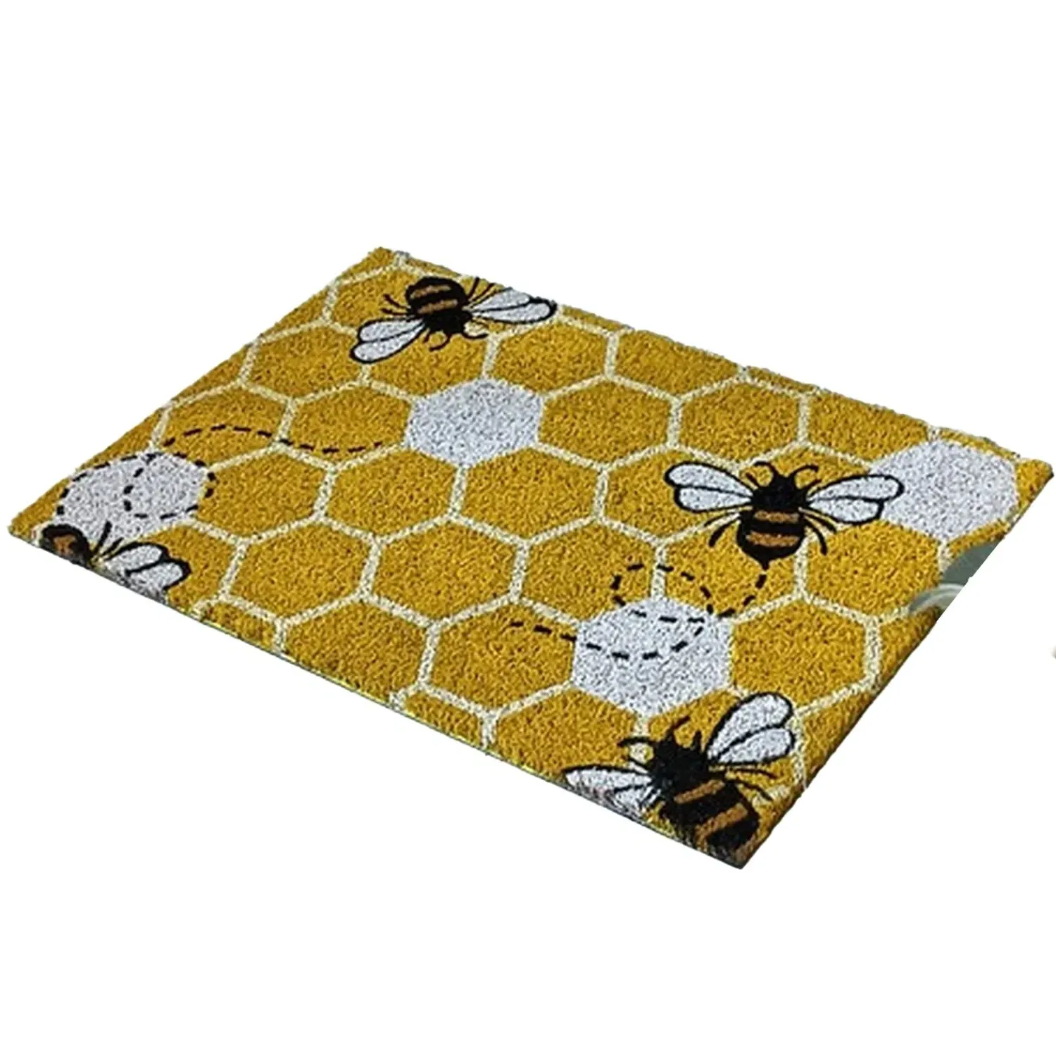 Tufted Coir Door Mat - Yellow image