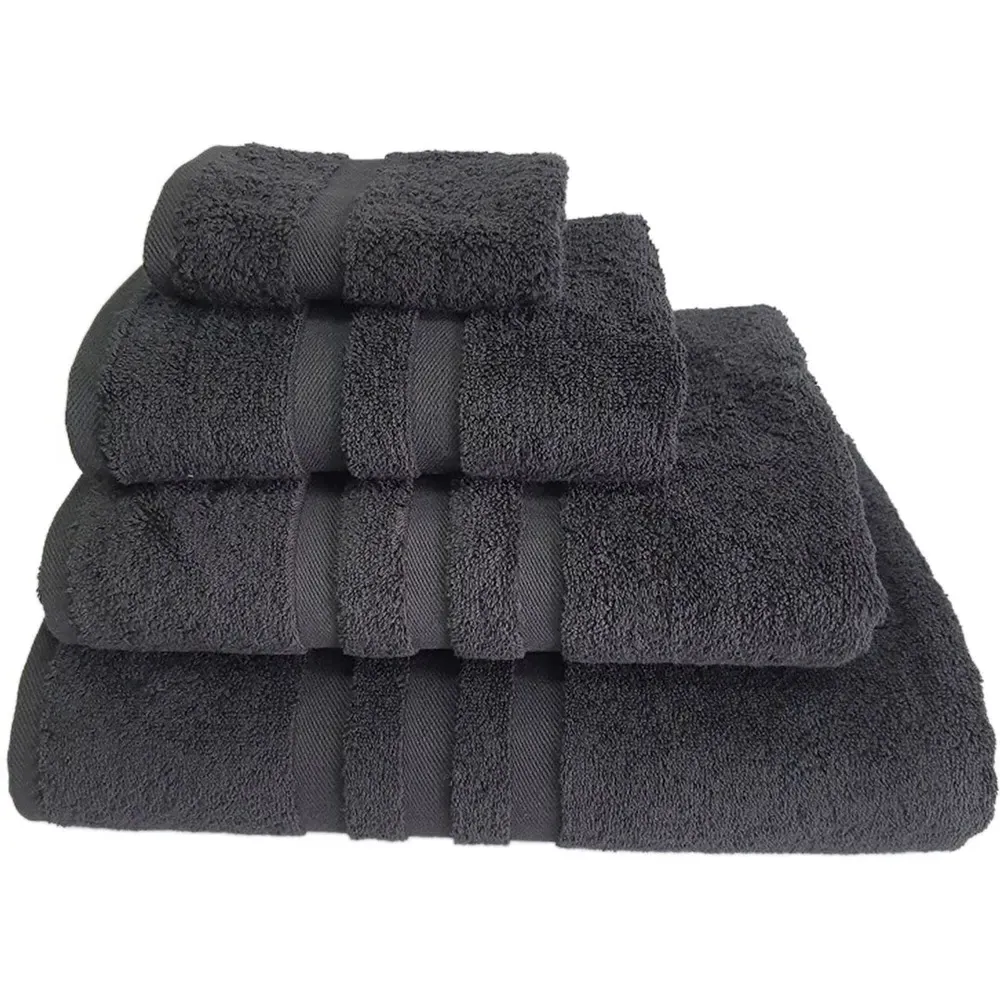 Turkish Cotton Terry Dobby Bath Sheet - Black image