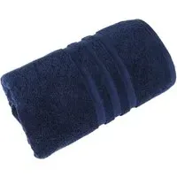 Turkish Cotton Terry Dobby Bath Sheet - Navy