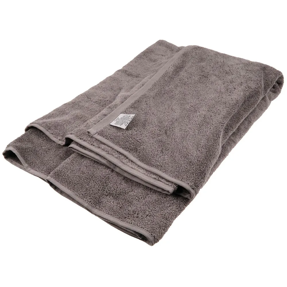 Turkish Cotton Terry Dobby Bath Sheet - Silver