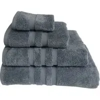 Turkish Cotton Terry Dobby Bath Sheet - Slate Blue