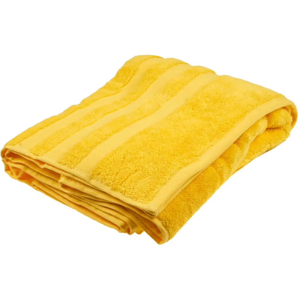 Turkish Cotton Terry Dobby Bath Towel - Ochre