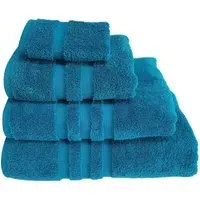 Turkish Cotton Terry Dobby Bath Towel - Turquoise