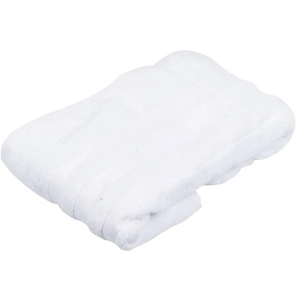 Turkish Cotton Terry Dobby Bath Towel - White