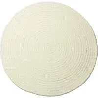 Tweed Round Placemats 2 Pack - Cream, Cotton