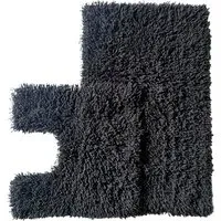 Twist Bath Mat Set - Charcoal, Cotton