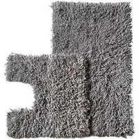 Twist Bath Mat Set - Silver, Cotton