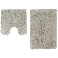 Twist Cotton Bath Mat Set - Gush Silver