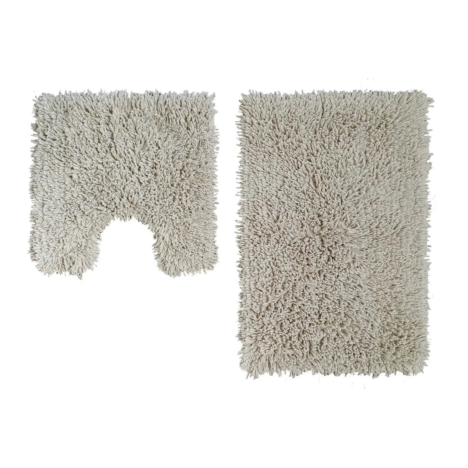 Twist Cotton Bath Mat Set - Gush Silver image