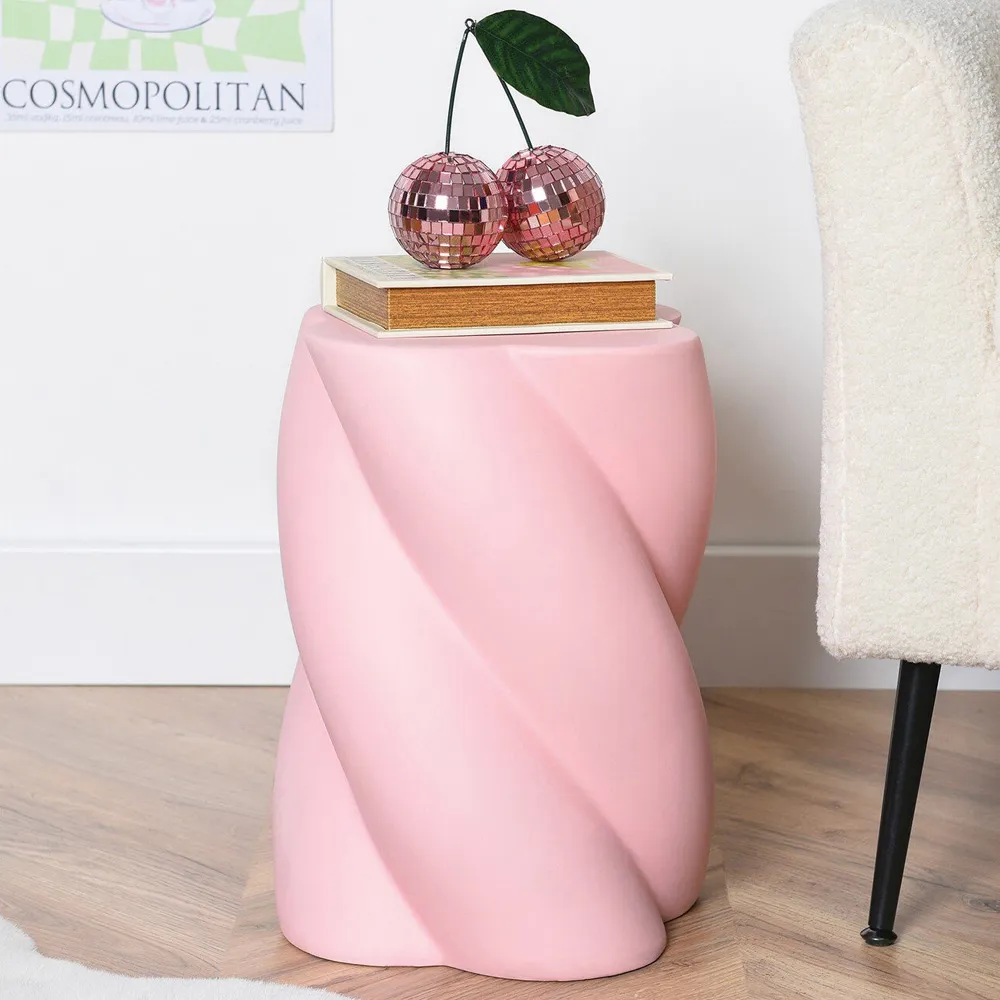 Twisted Side Table - Pink