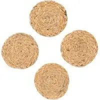 Ure 4 Pack Coaster Set - Brown, Jute