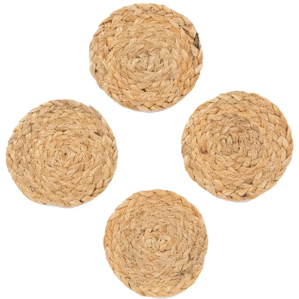 Ure 4 Pack Coaster Set - Brown, Jute