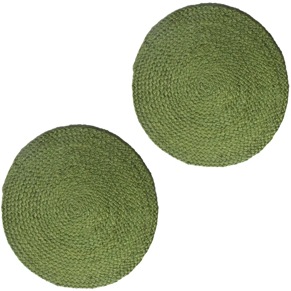 Ure Jute Placemat Set of 2 - Olive Green