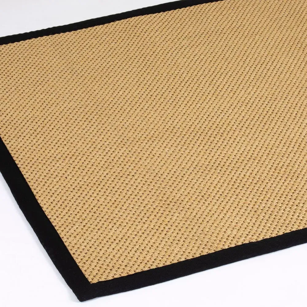 Urmston Runner Rug - Black, Jute