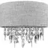 V-Pleat Droplet Shade with Crystal Adornments - Grey