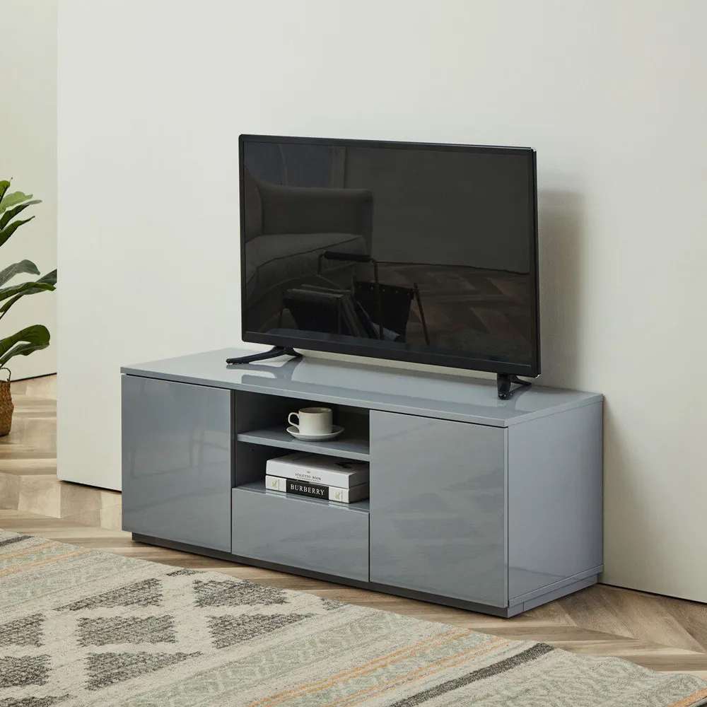 Valencia 2 Door TV Unit with Drawer - Grey